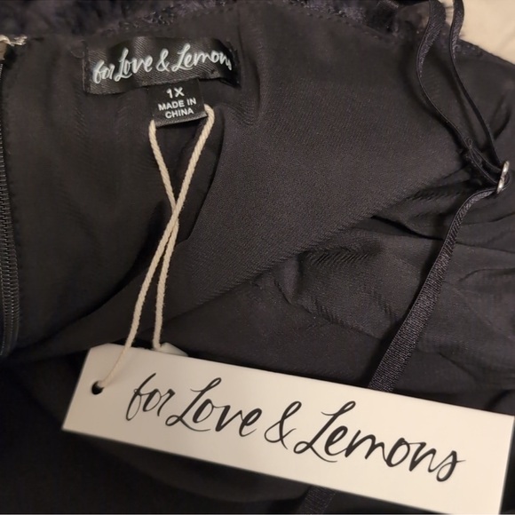 NWT For Love And Lemons Samira Black Lace Mini Dress Size XL Ret $198 - Picture 14 of 15